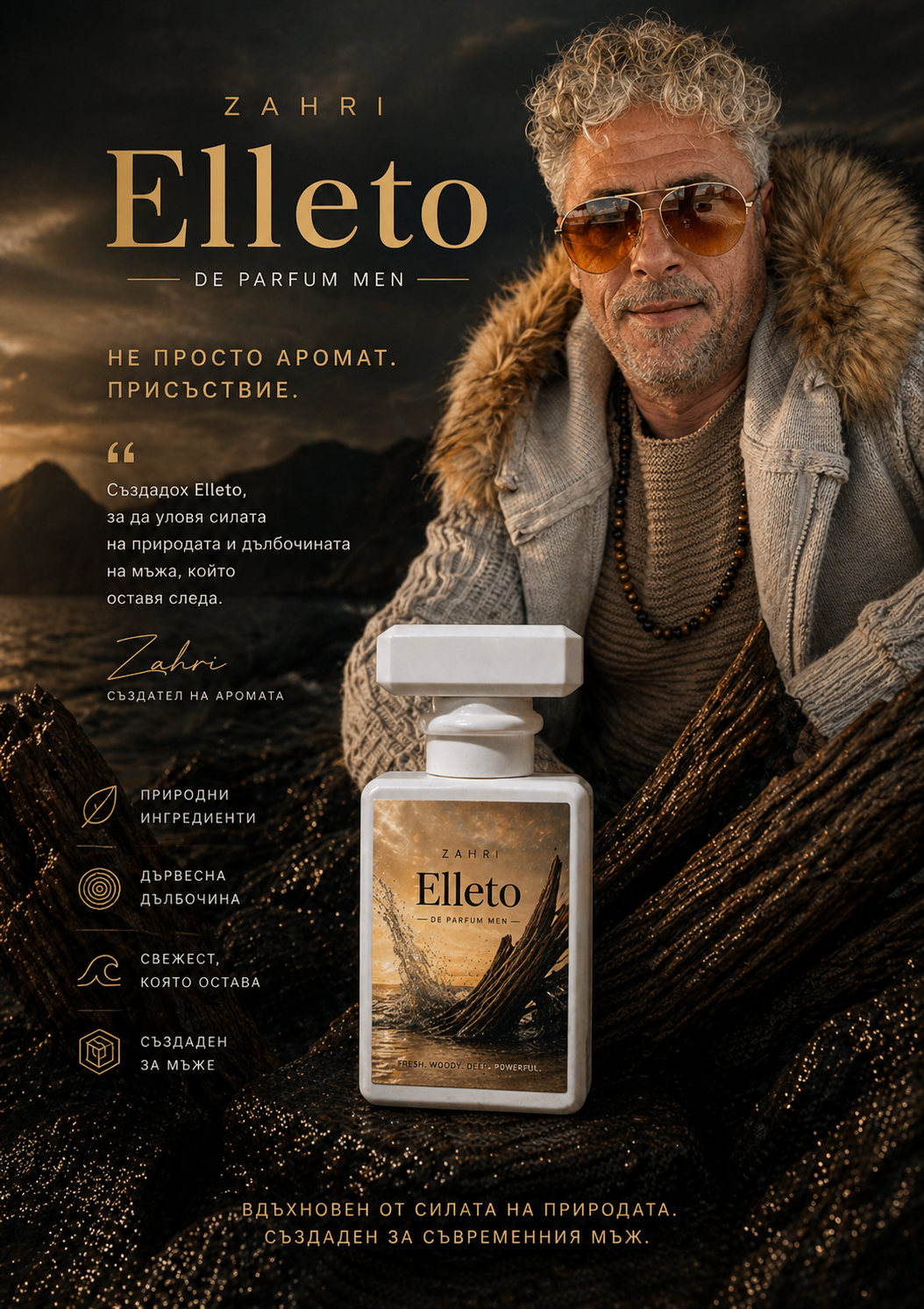Elleto — Wood · Rock · Sea